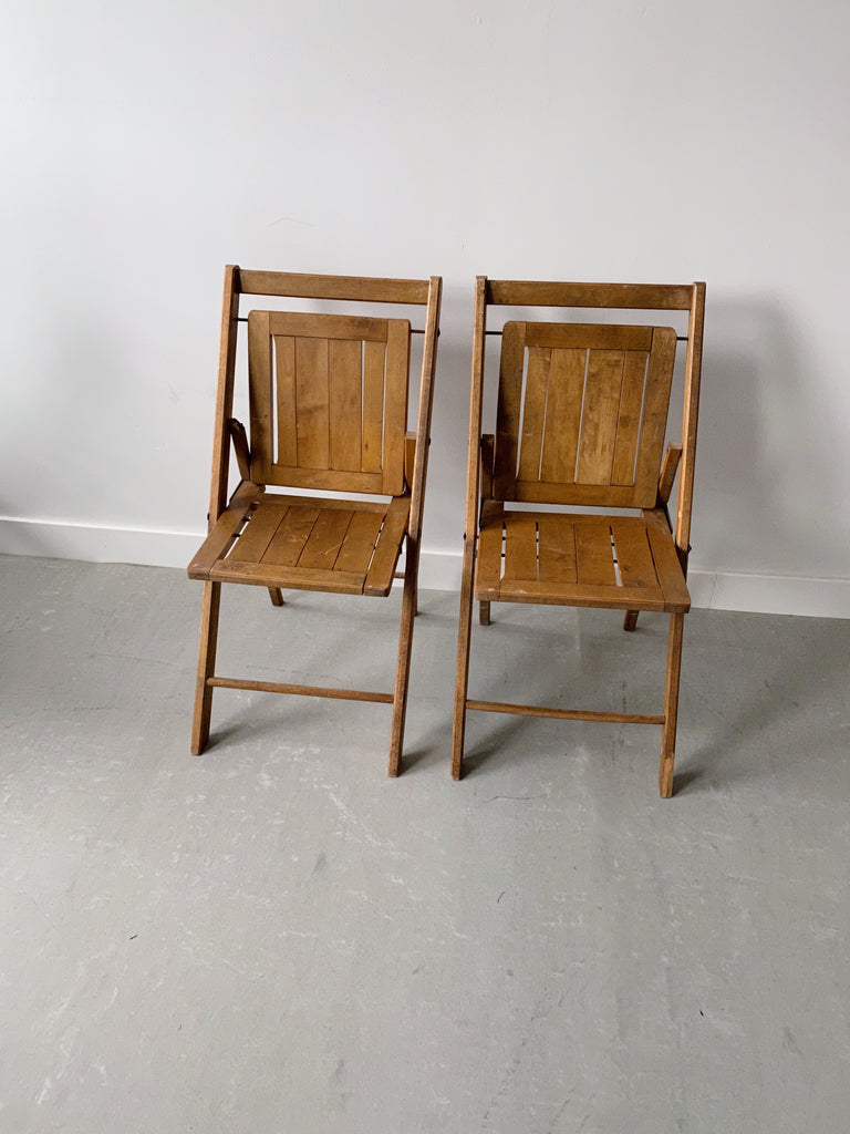 ANTIQUE WOODEN FOLDING CHAIRS
