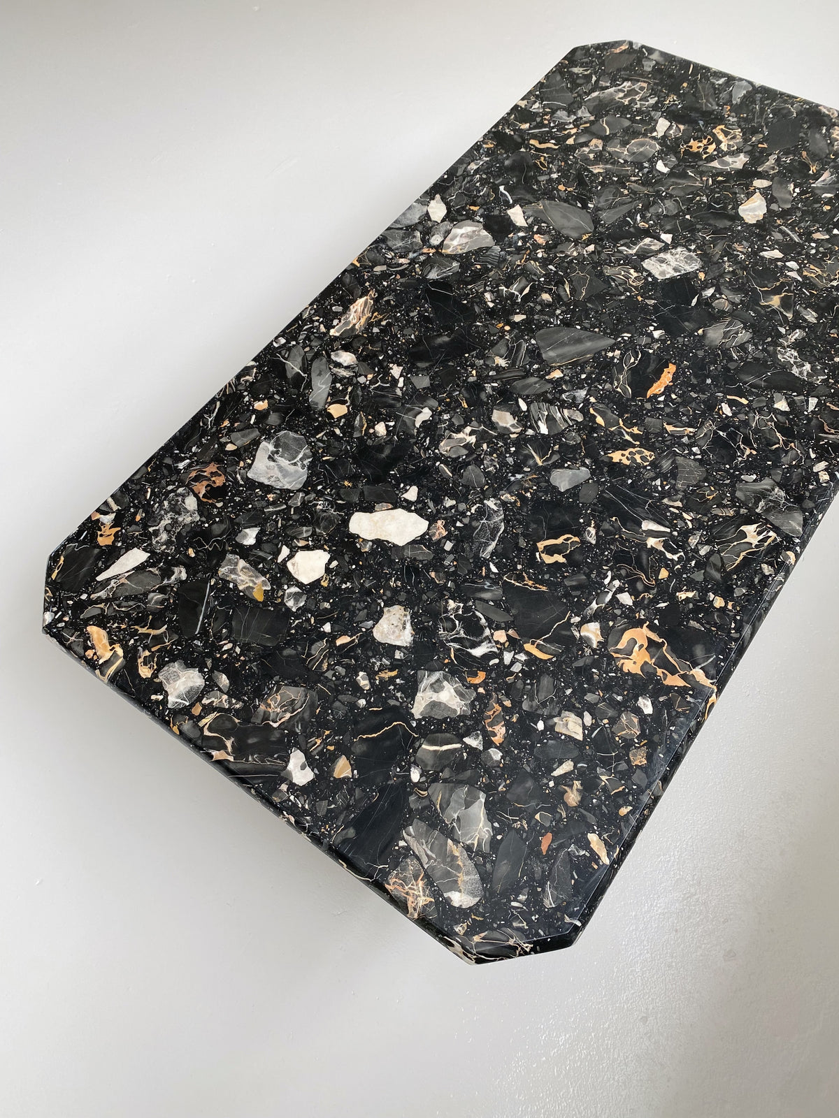 Black terrazzo coffee table sales