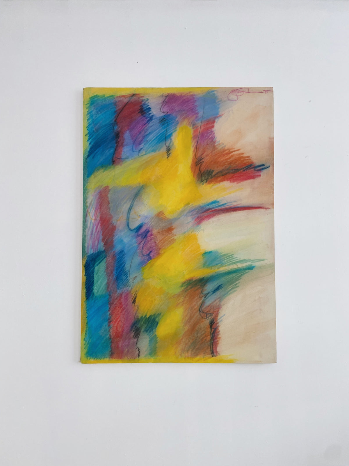 SANDERS ABSTRACT PAINTING, OIL ON CANVAS, 42x60, 1995 Maison