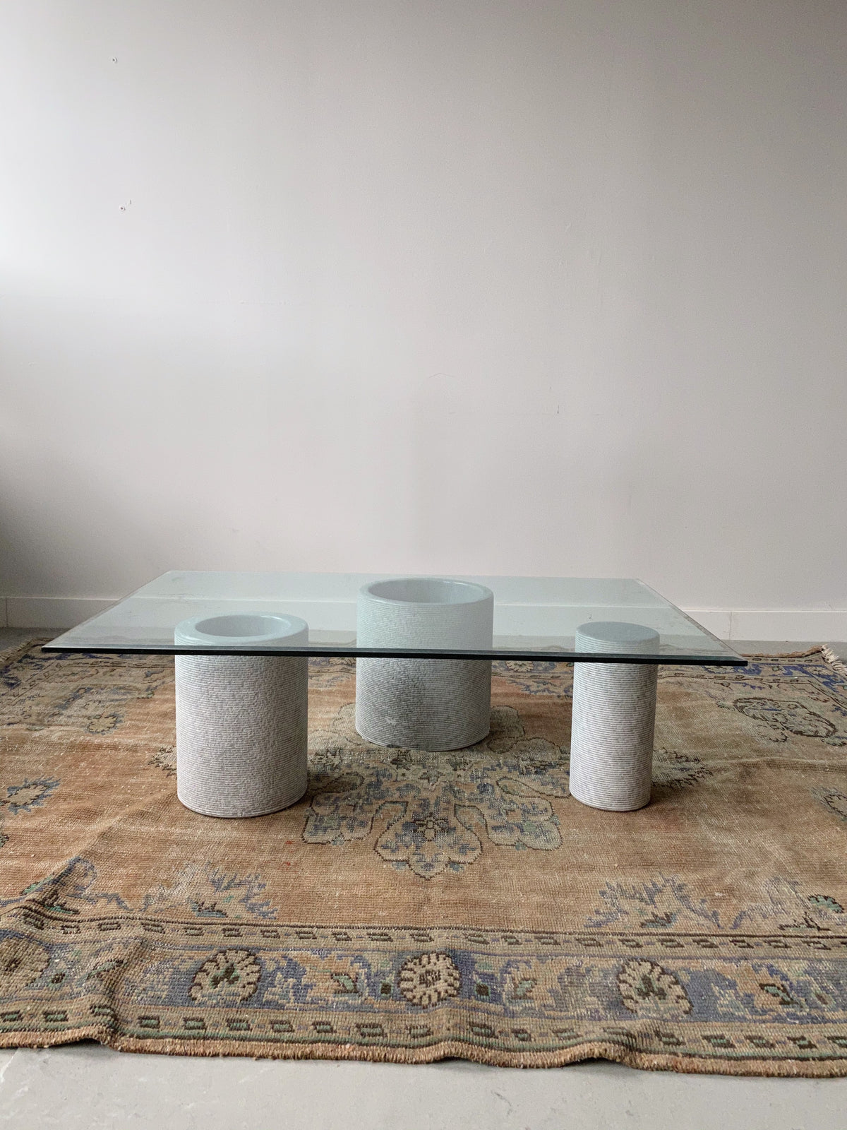 Concrete and glass on sale coffee table