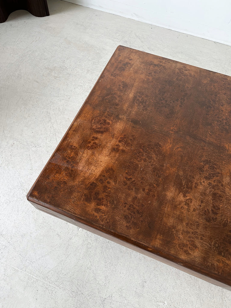 BURLWOOD COFFEE TABLE WITH DRAWER