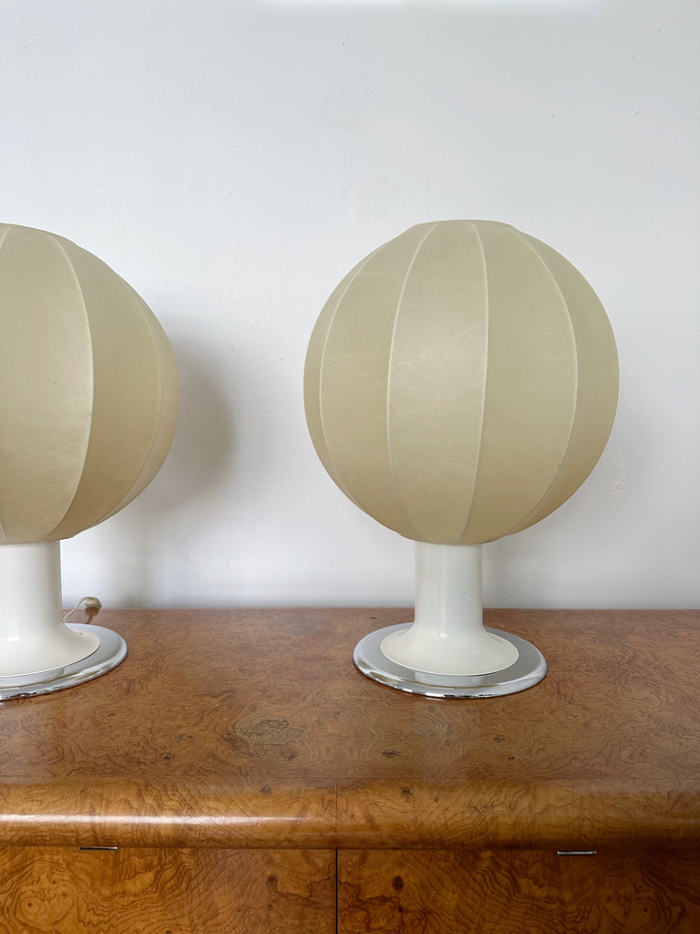 GOATSKIN PARCHMENT COCOON LAMPS