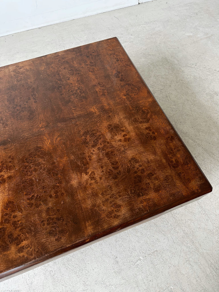 BURLWOOD COFFEE TABLE WITH DRAWER
