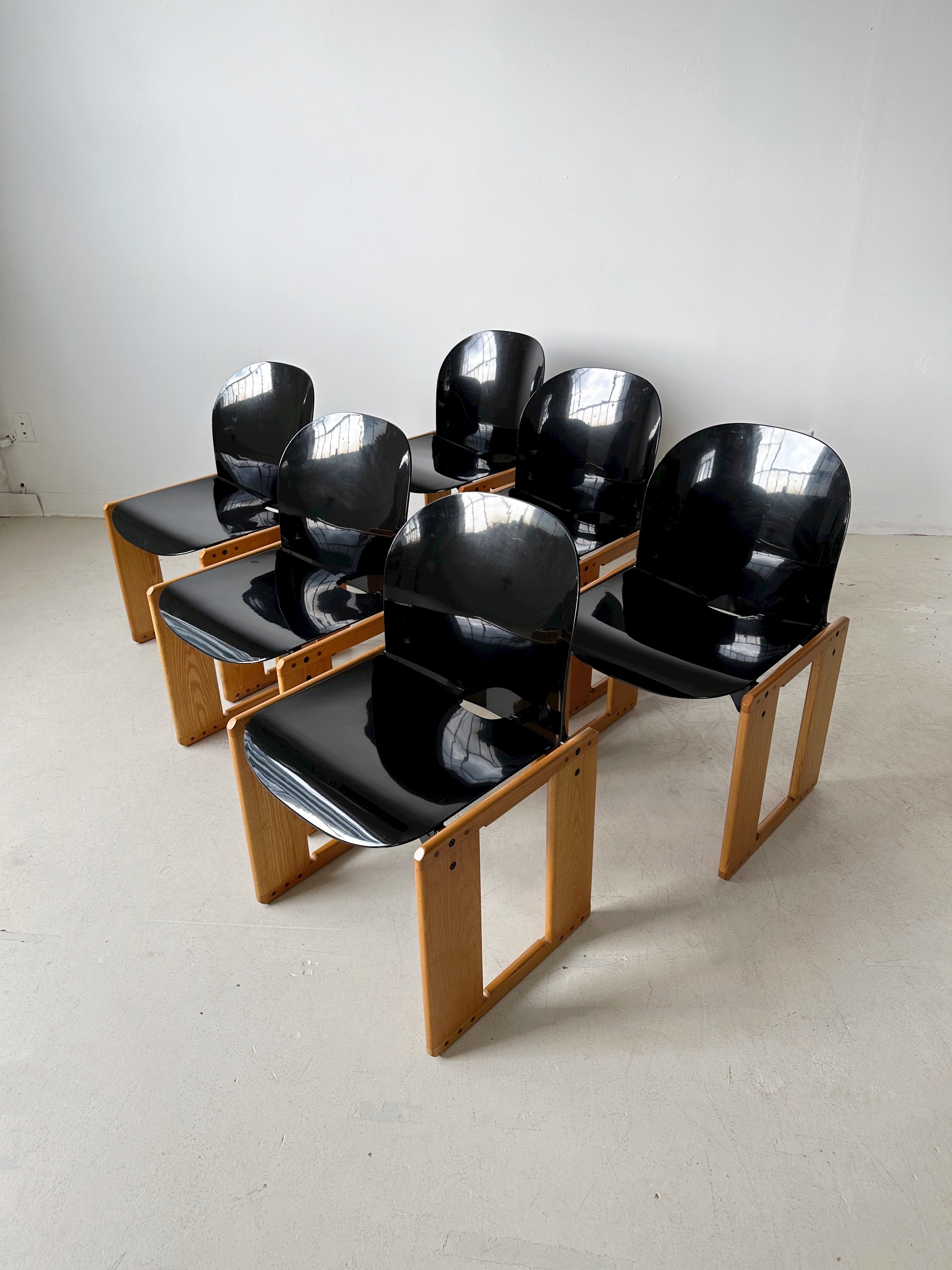 DIALOGO DINING CHAIRS BY AFRA & TOBIA SCARPA FOR B&B ITALIA, SET