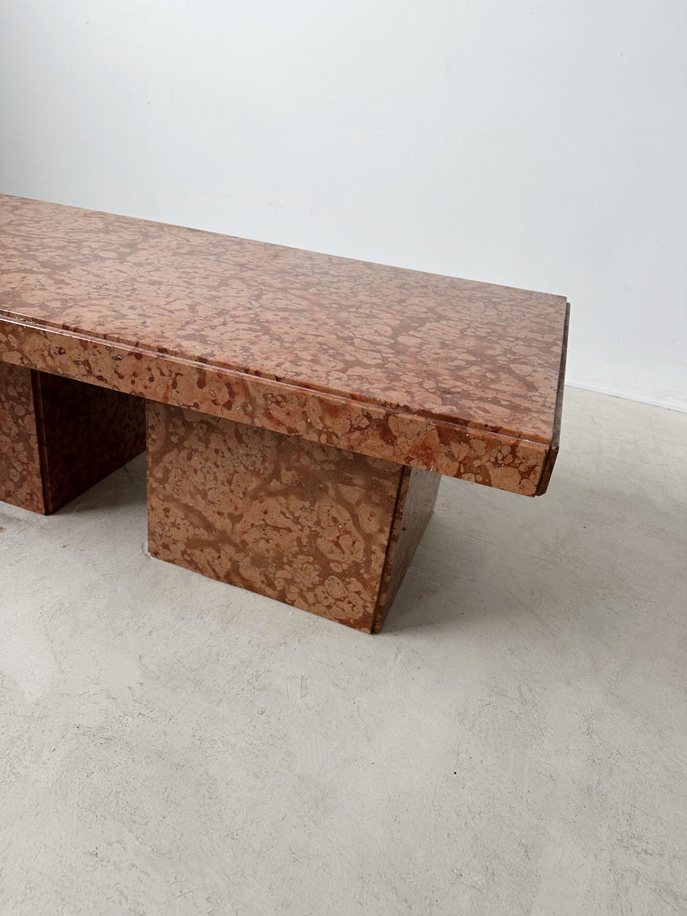 RED MARBLE COFFEE TABLE