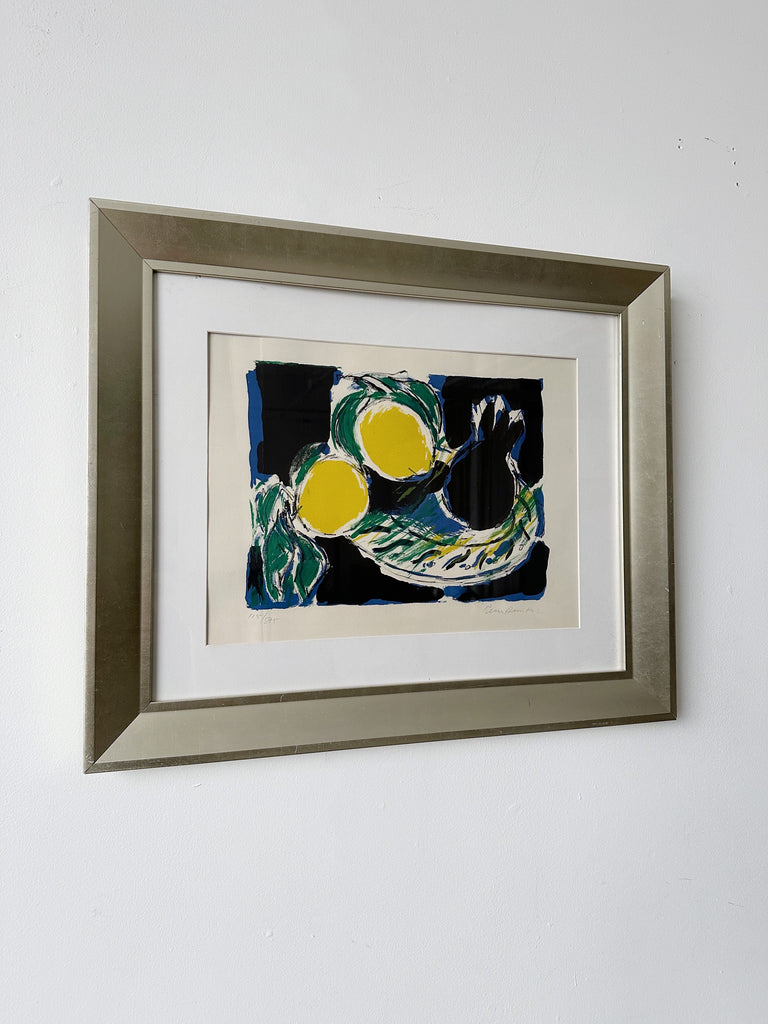 "NATURE AUX LEMONS" LITHOGRAPH BY CHARLES PIERRE HUMBERT, 1980, 20x24