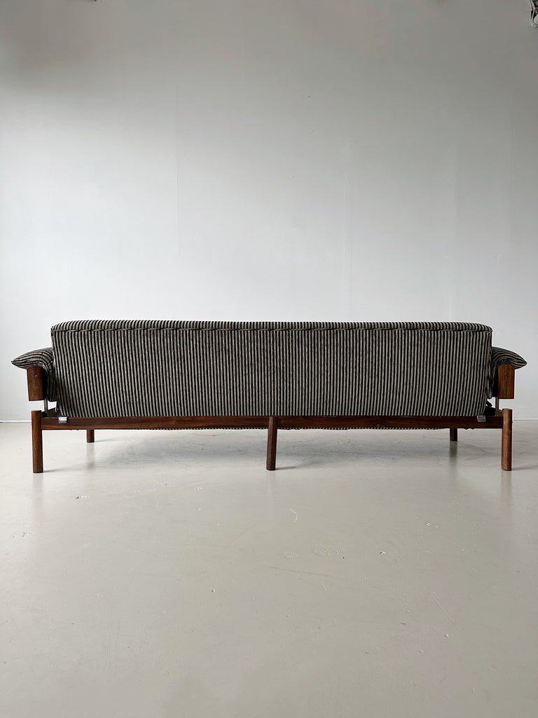 MP-13 STRIPED 3 SEATER SOFA BY PERCIVAL LAFER, 60's