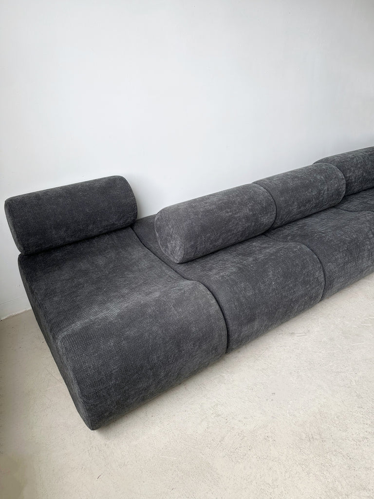 5 PIECE MODULAR DARK GRAY CORBI SOFA BY KLAUS UREDAT FOR COR, 1969