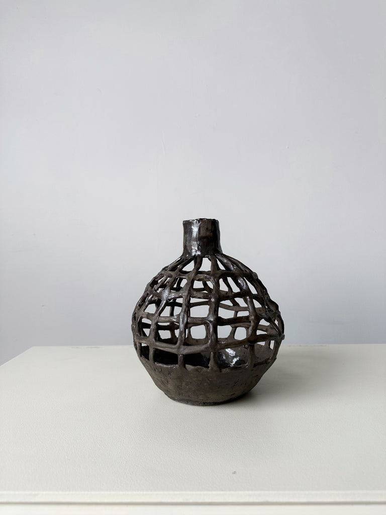 MELISSA ZAPPITELLI HANDMADE CERAMIC CAGE VASE