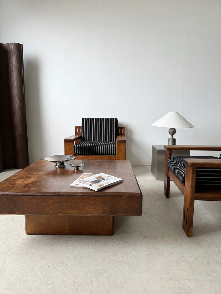 BURLWOOD COFFEE TABLE WITH DRAWER