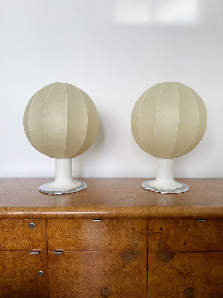 GOATSKIN PARCHMENT COCOON LAMPS