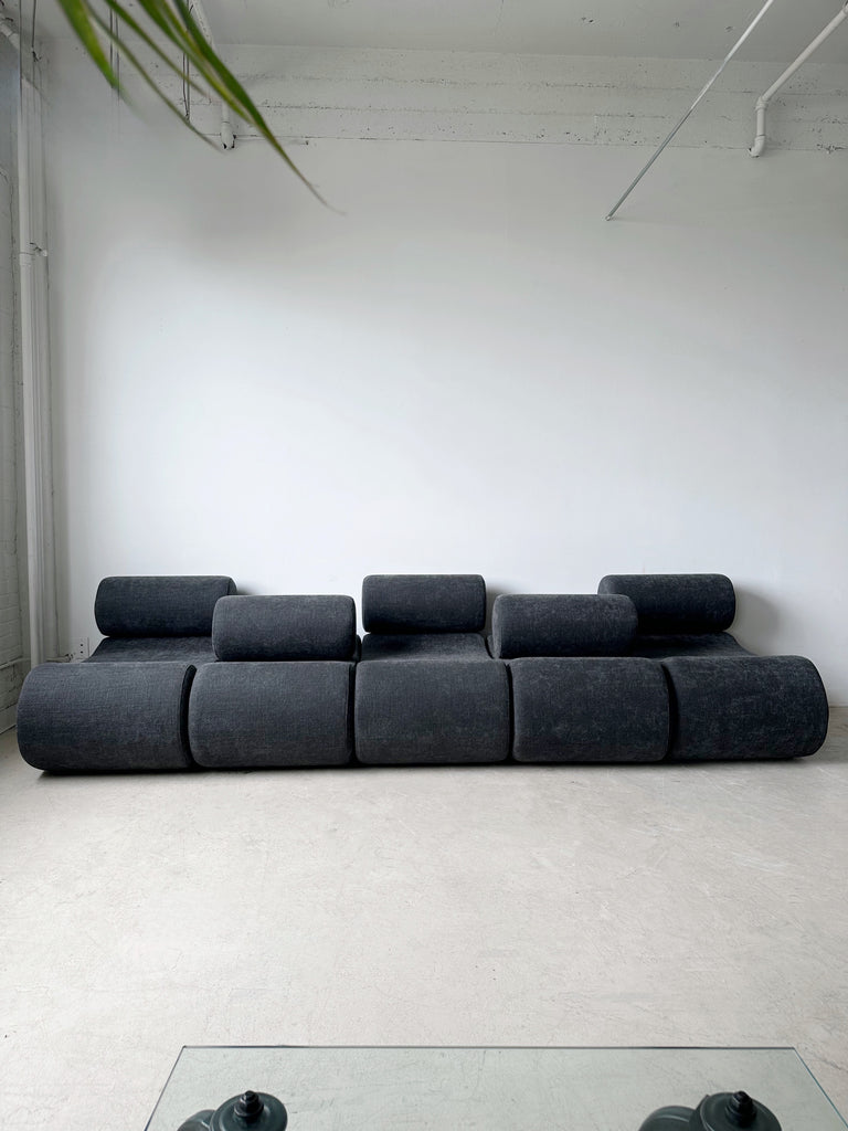 5 PIECE MODULAR DARK GRAY CORBI SOFA BY KLAUS UREDAT FOR COR, 1969