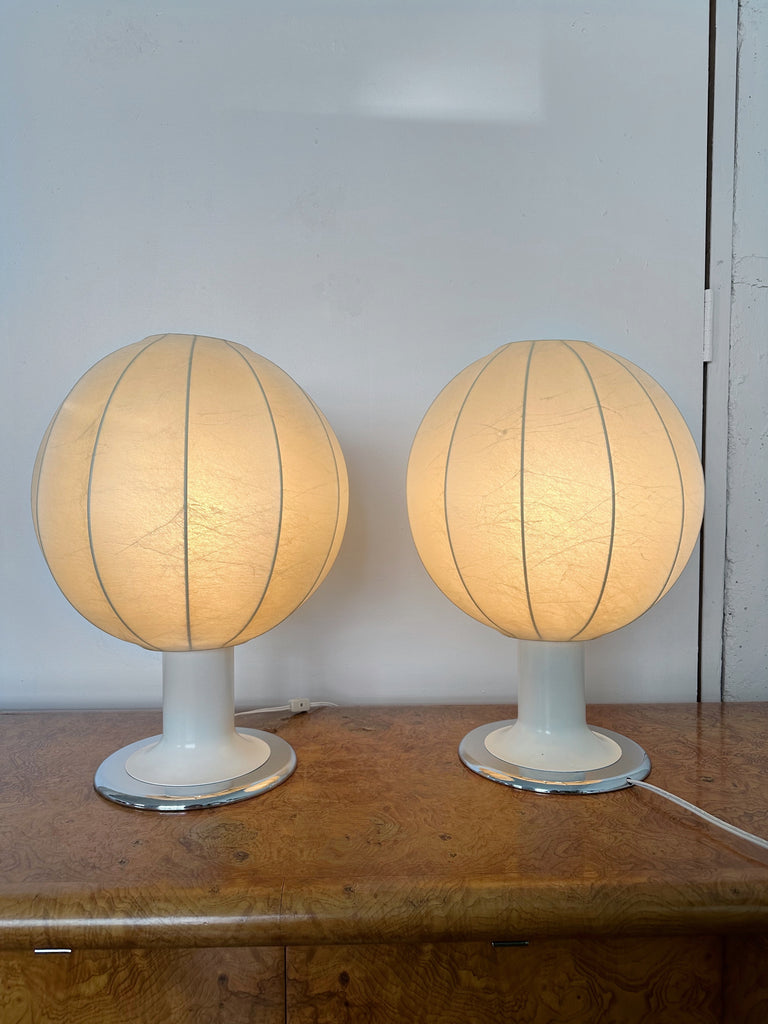 GOATSKIN PARCHMENT COCOON LAMPS