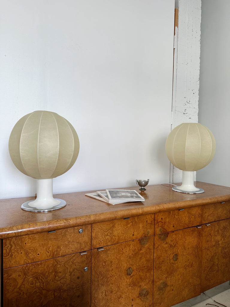 GOATSKIN PARCHMENT COCOON LAMPS