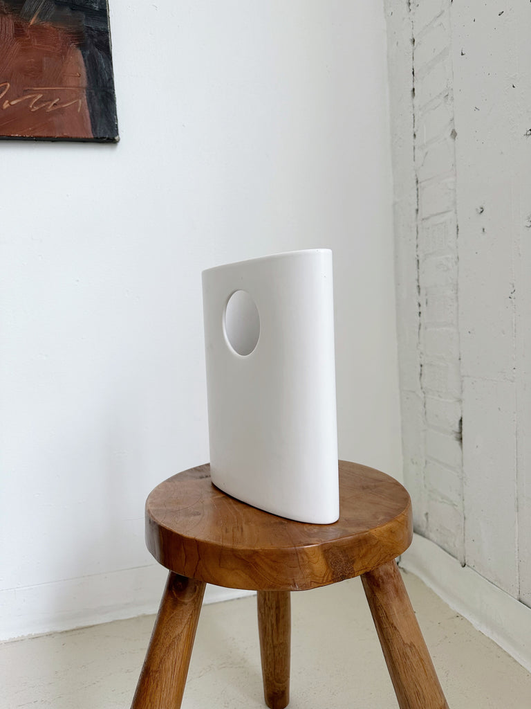 MODERNIST WHITE CERAMIC VASE