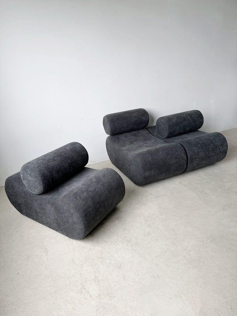 5 PIECE MODULAR DARK GRAY CORBI SOFA BY KLAUS UREDAT FOR COR, 1969