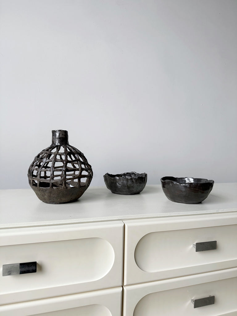 MELISSA ZAPPITELLI HANDMADE CERAMIC BASIN BOWLS, SET OF 4