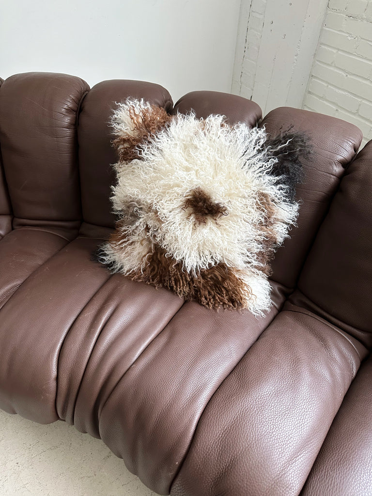 MONGOLIAN LAMB FUR PILLOW, 18x18