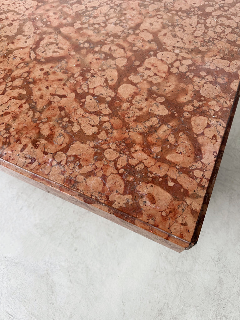 RED MARBLE COFFEE TABLE