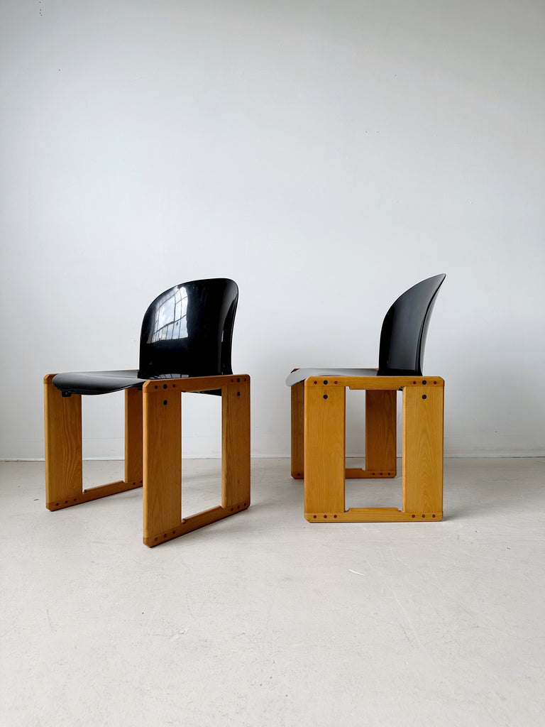 DIALOGO DINING CHAIRS BY AFRA & TOBIA SCARPA FOR B&B ITALIA, SET OF 6