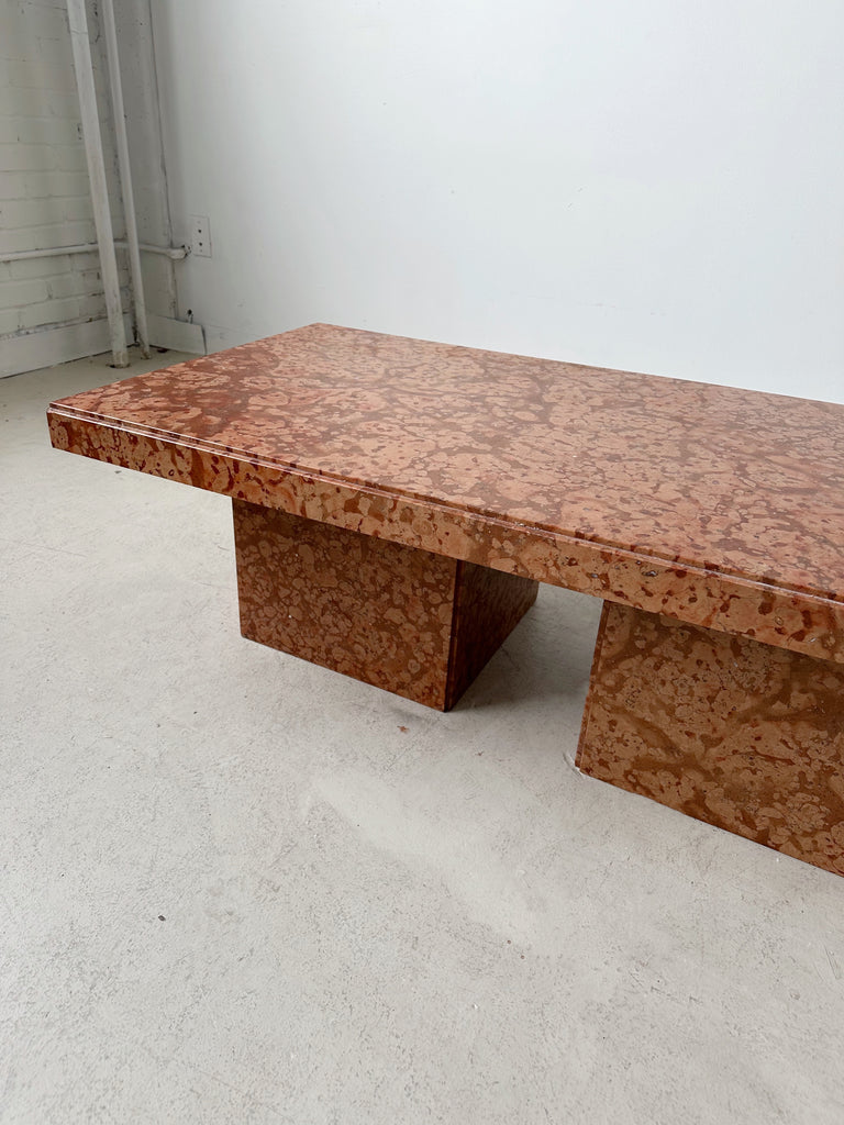 RED MARBLE COFFEE TABLE