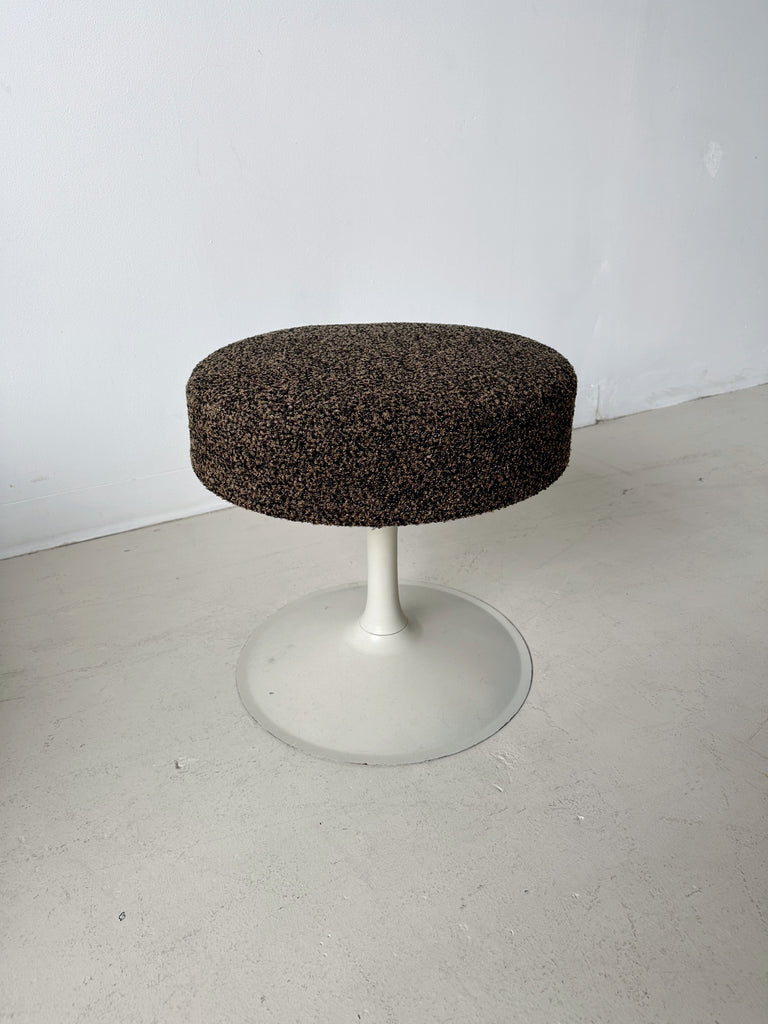 SPACE AGE TULIP CHAIR / STOOL WITH BOUCLE UPHOLSTERY, 70's