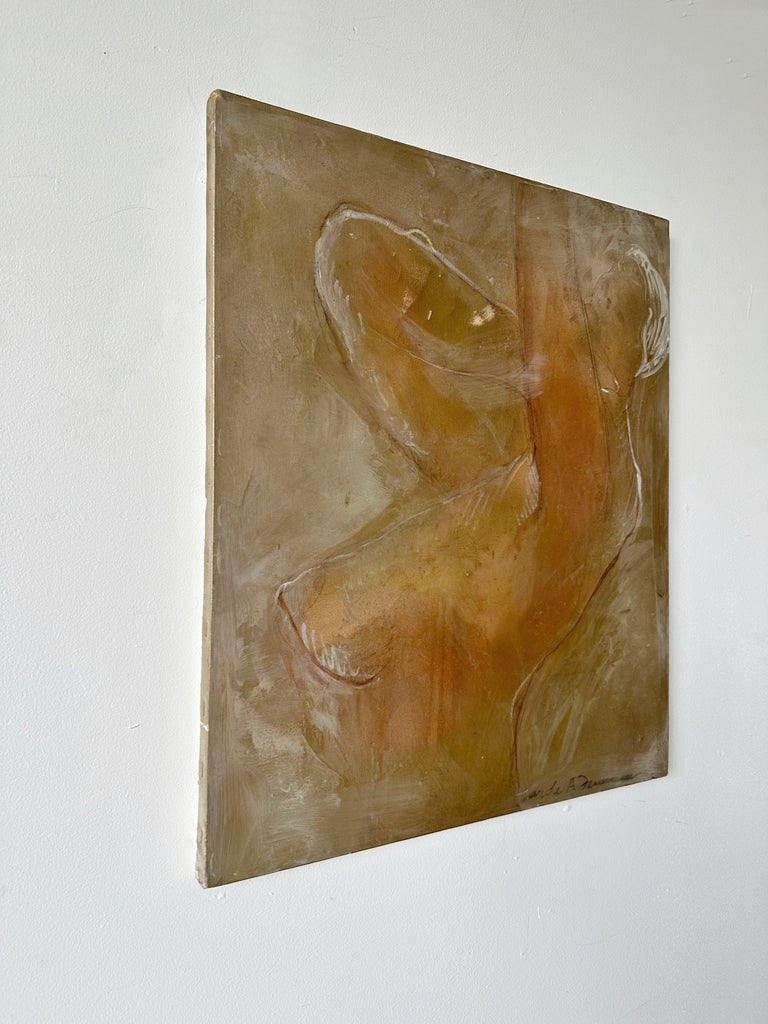 ABSTRACT MODERNIST FEMALE NUDE PAINTING BY CAROLE FEUERMAN, 20x24