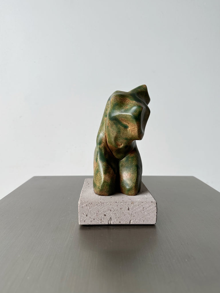 MODERNIST CERAMIC FEMALE NUDE FIGURE SCULPTURE