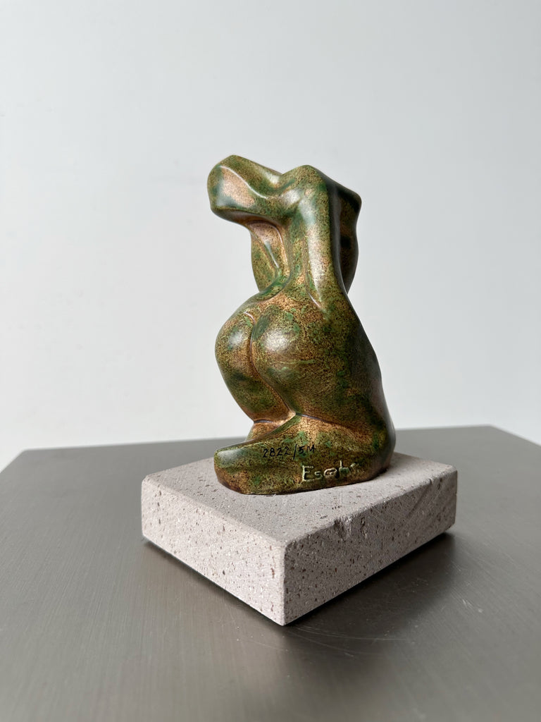 MODERNIST CERAMIC FEMALE NUDE FIGURE SCULPTURE