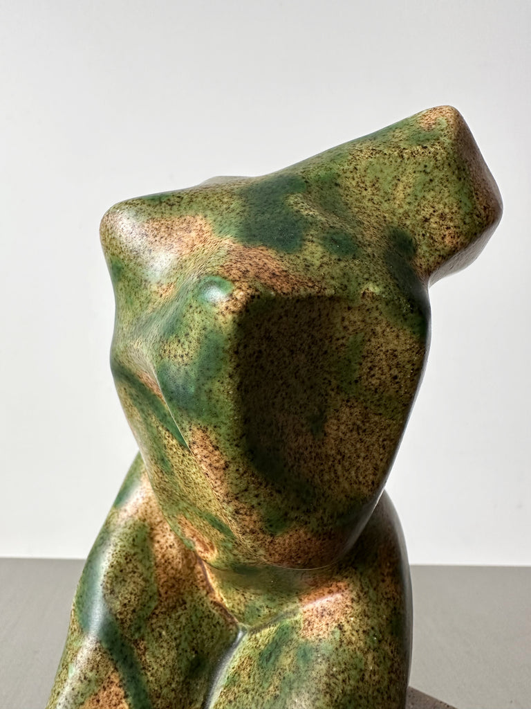 MODERNIST CERAMIC FEMALE NUDE FIGURE SCULPTURE