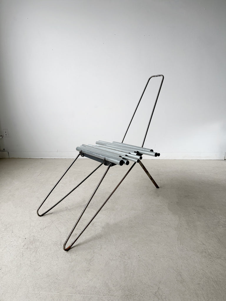 HANDMADE INDUSTRIAL ALUMINUM PIPE CHAIR