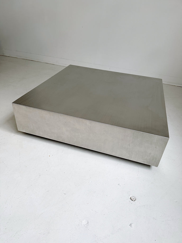 STAINLESS STEEL LOW COFFEE TABLE