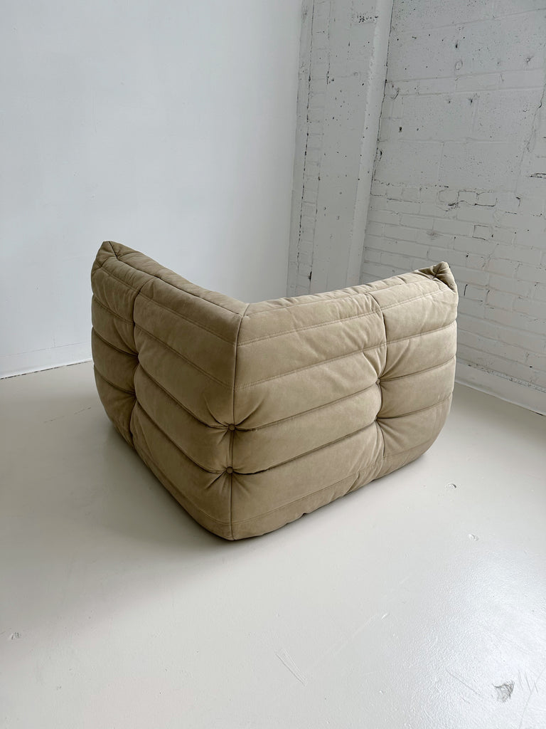 SAND ALCANTARA TOGO SOFA SET BY MICHEL DUCAROY FOR LIGNE ROSET