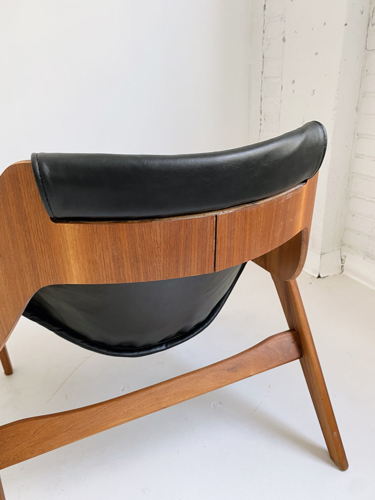WALNUT SLING CHAIR BY JERRY JOHNSON, 60's