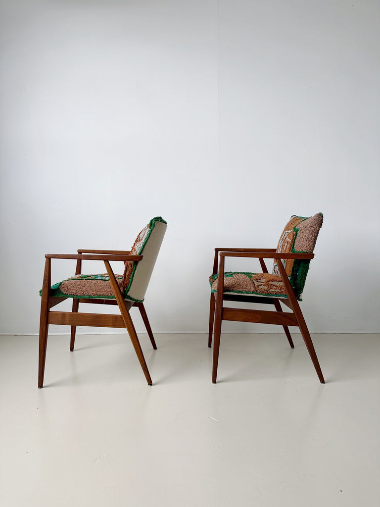 CUSTOM HAND TUFTED MID CENTURY MODERN CHAIRS BY HOT JELLY GOODS