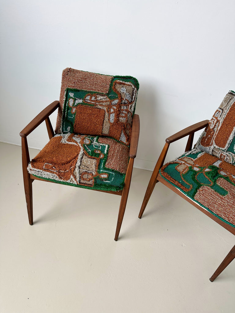 CUSTOM HAND TUFTED MID CENTURY MODERN CHAIRS BY HOT JELLY GOODS