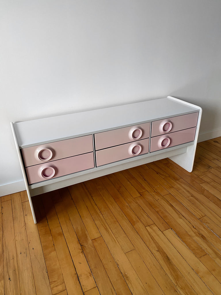 TRECO BY GIOVANNI MAUR SPACE AGE PINK DRESSER