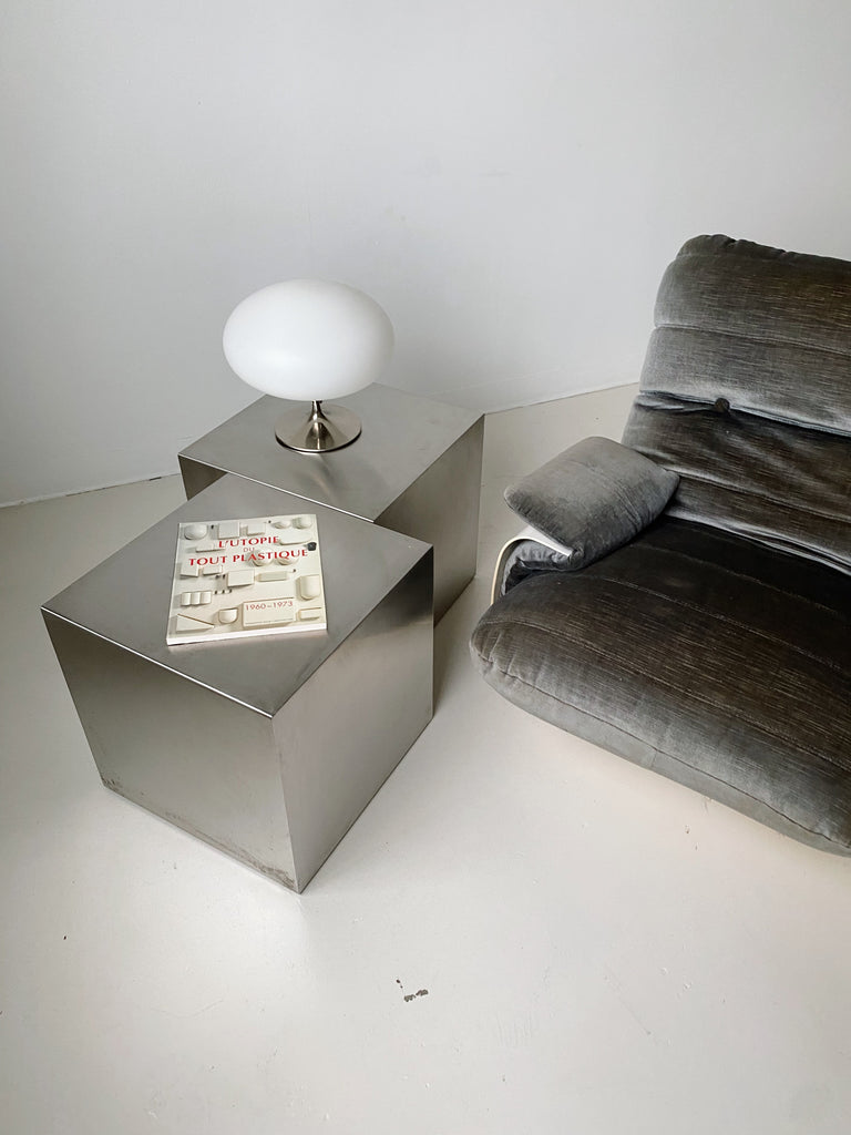 STAINLESS STEEL CUBE SIDE TABLES