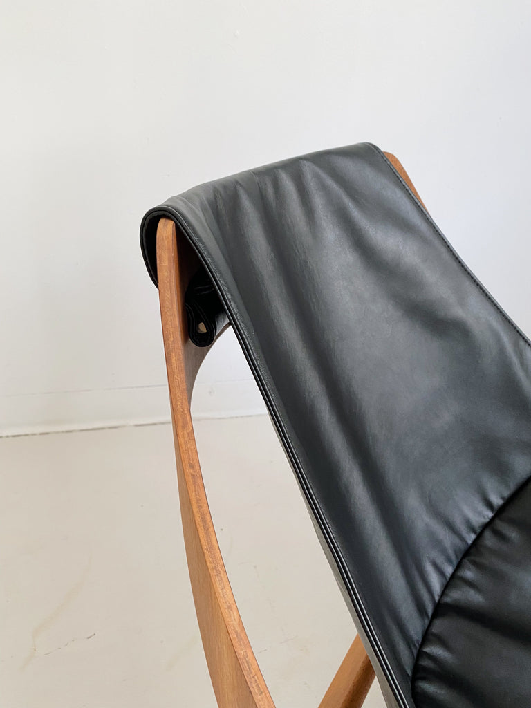 WALNUT SLING CHAIR BY JERRY JOHNSON, 60's