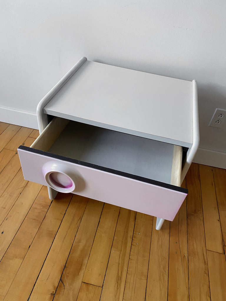 TRECO BY GIOVANNI MAUR SPACE AGE PINK NIGHT STAND