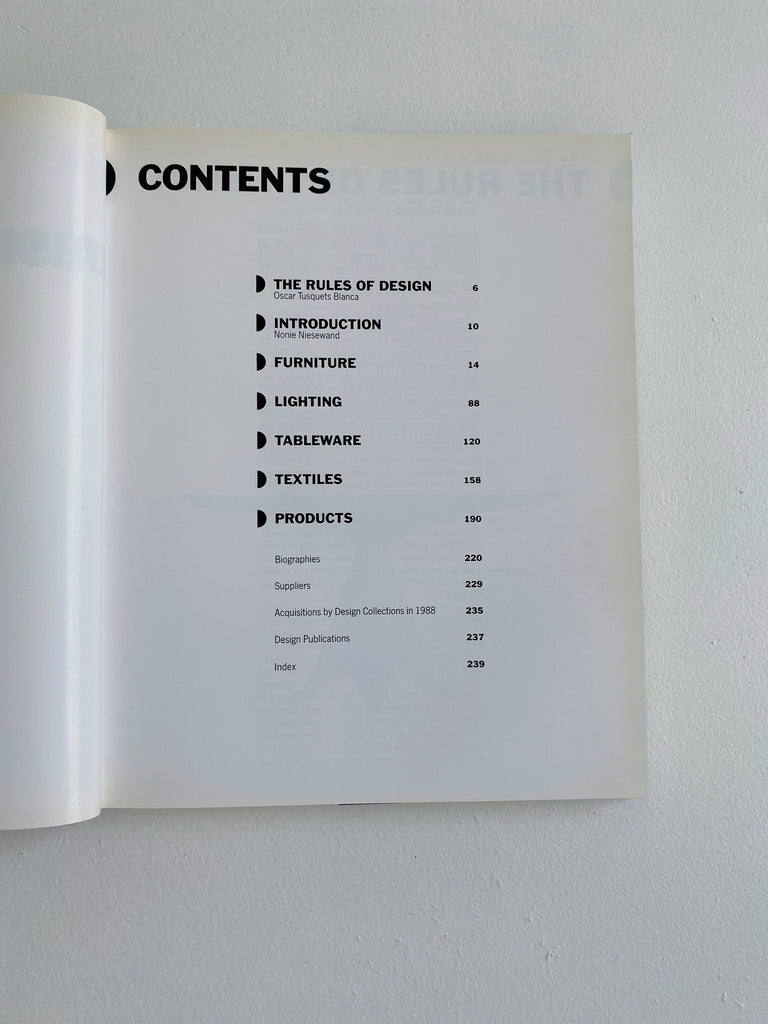 INTERNATIONAL DESIGN YEARBOOK 5 EDITED BY OSCAR TUSQUETS BLANCA, 1990