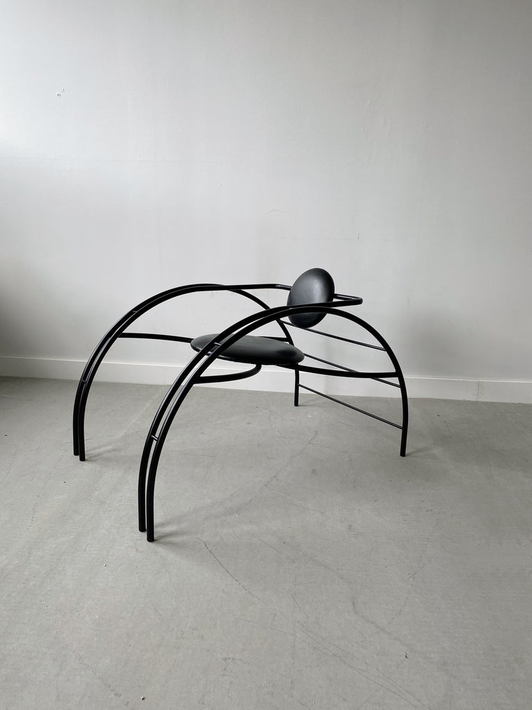 BLACK METAL SPIDER CHAIR BY LES AMISCA