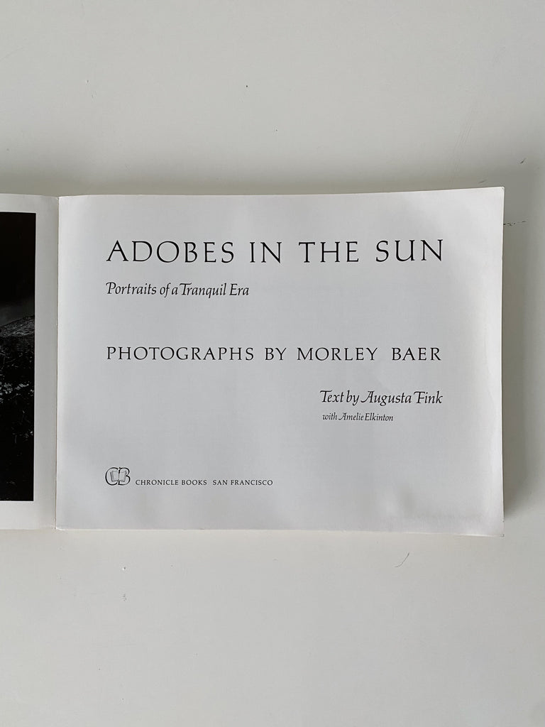 ADOBES IN THE SUN, BAER & FINK, 1972