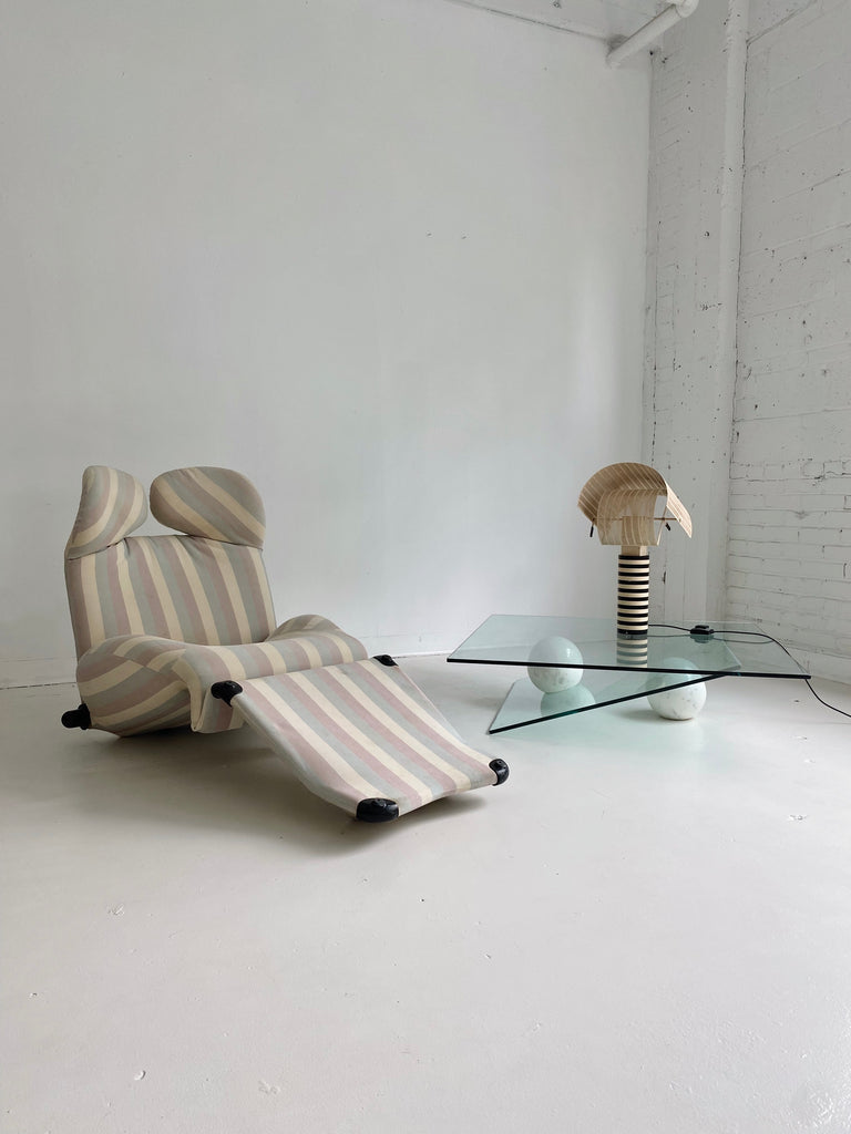 STRIPED WINK LOUNGE CHAIR BY TOSHIYUKI KITA FOR CASSINA, 80's