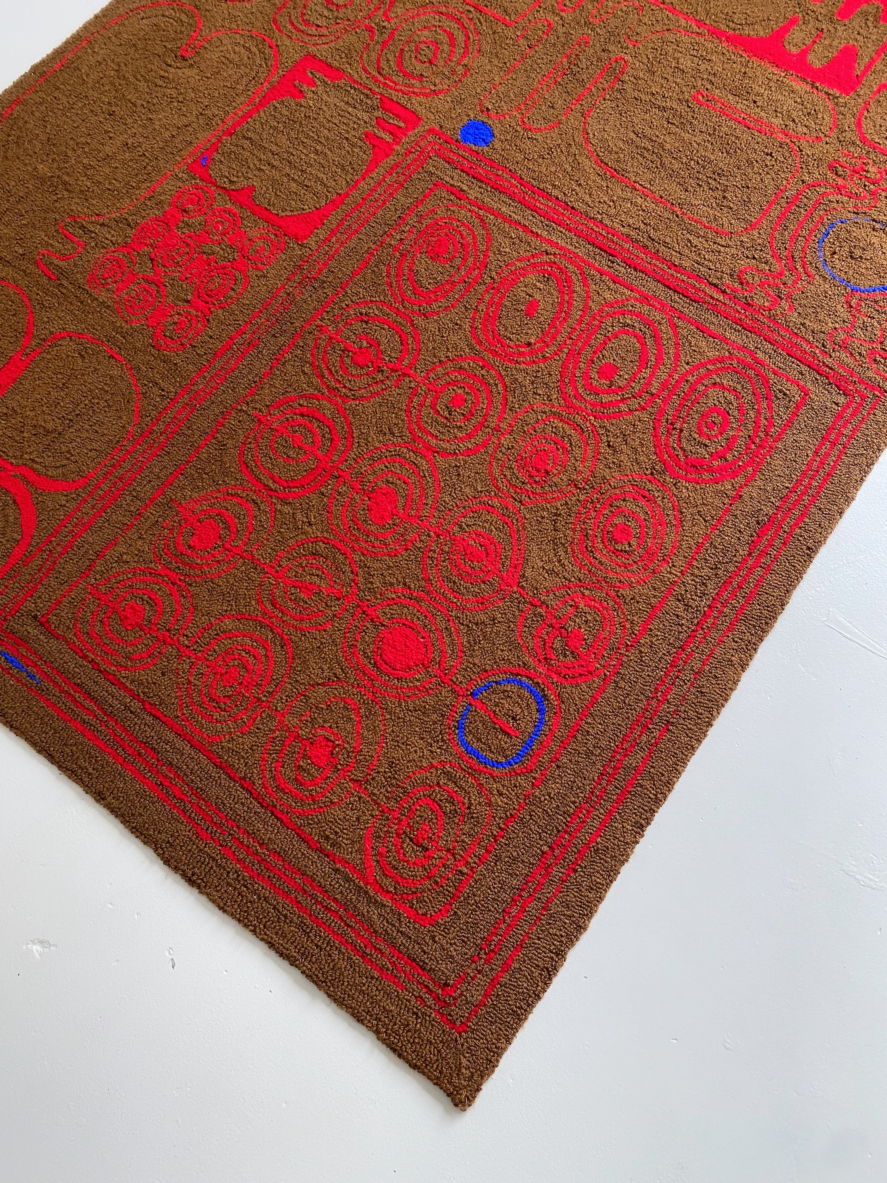 HAND TUFTED BROWN AREA RUG BY MAKI RUGS, 4.6 x 5.75 | Maison