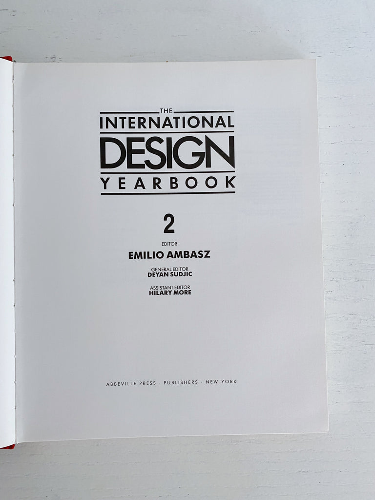 THE INTERNATIONAL DESIGN YEARBOOK 2 EDITED BY EMILIO AMBASZ, 1986