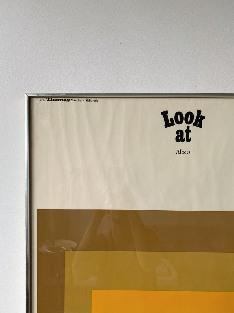 JOSEF ALBERS "LOOK AT" EXHIBITION POSTER AT THOMAS GALLERY, 1969