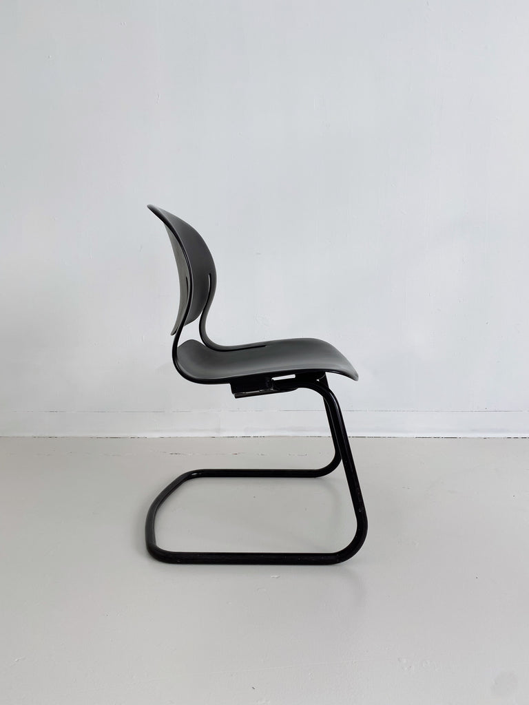 EGGPLANT EQUA SIDE CHAIR BY BILL STUMPF & DON CHADWICK FOR HERMAN MILLER, 70's