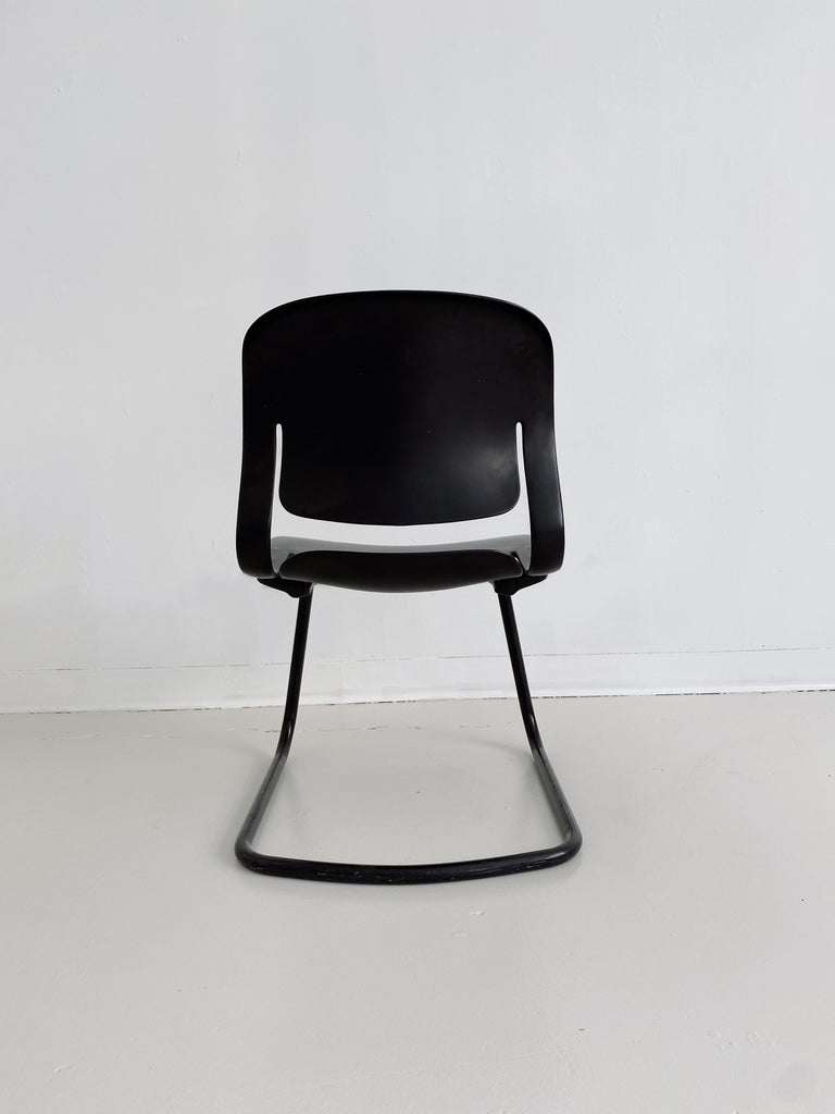 EGGPLANT EQUA SIDE CHAIR BY BILL STUMPF & DON CHADWICK FOR HERMAN MILLER, 70's