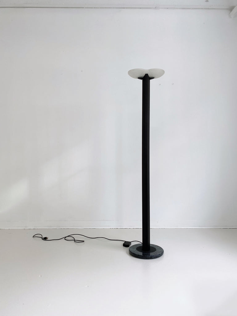 ITALIAN MODERNIST FLOOR LAMP WITH MARBLE BASE BY RELCO MILANO, 80's